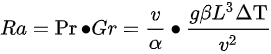 瑞利数(格拉晓夫数和和普朗特数的乘积)