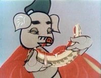 猪八戒吃西瓜(剪纸动画片)