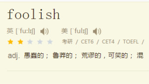foolish(英文单词)