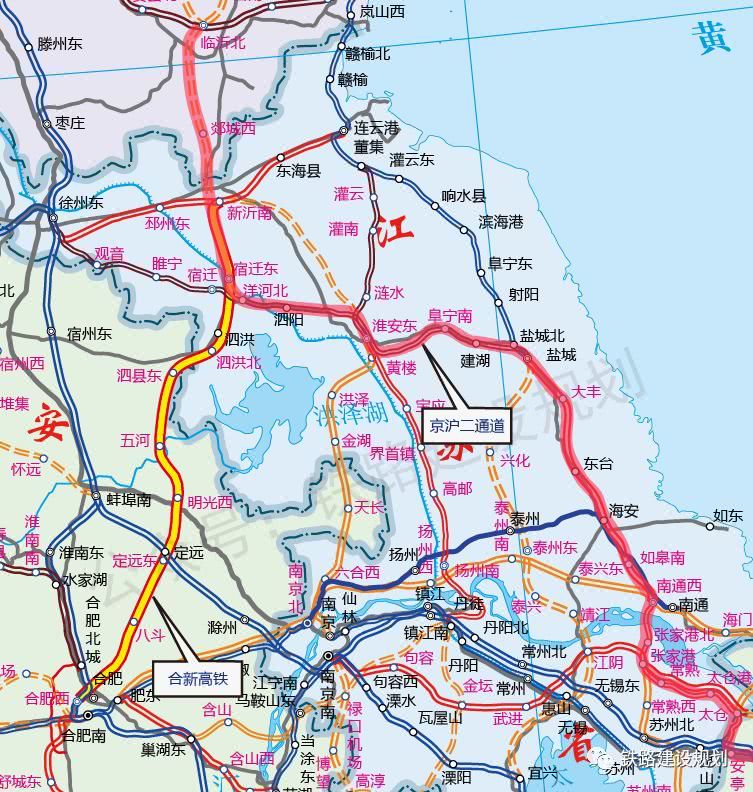 江苏高铁规划图(铁路规划路线图)