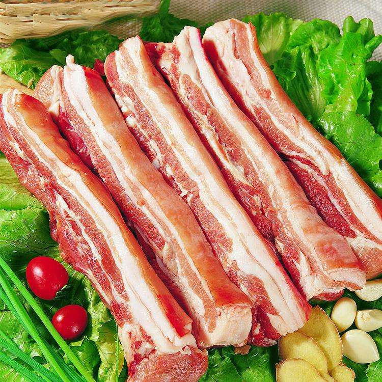五花肉(猪腹部的肉)