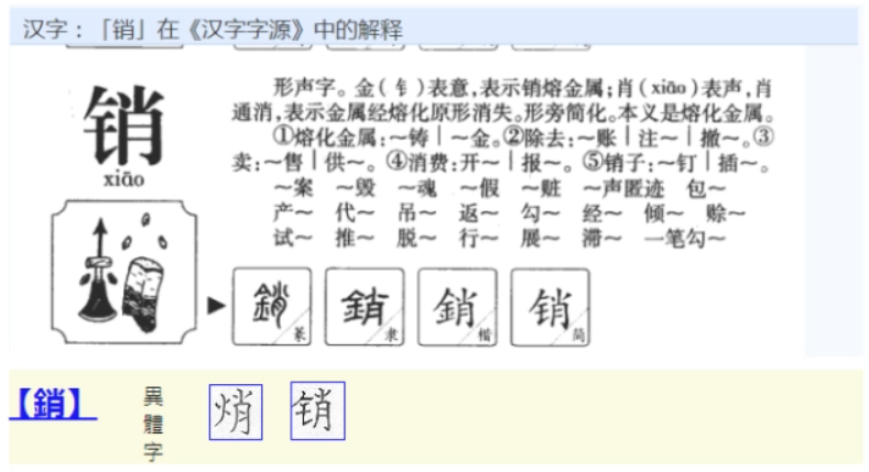 销(汉语汉字)
