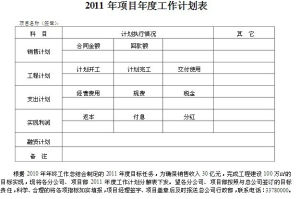 工作计划(时间安排)