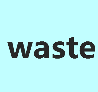 waste(浪费、白费)