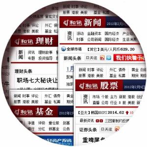 和讯网(北京和讯在线公司开发的财经资讯垂直网站)