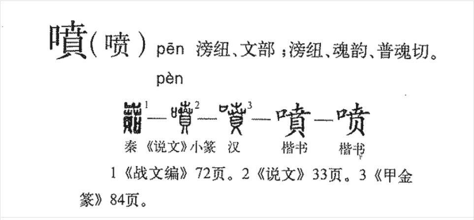 喷(汉语汉字)