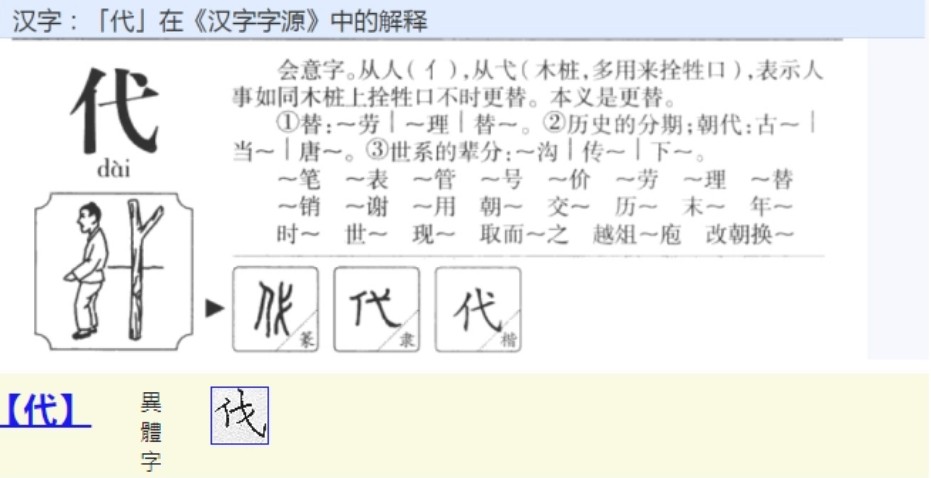 代(汉语汉字)
