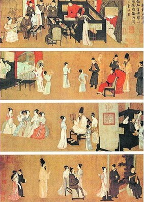 韩熙载夜宴图(南唐顾闳中所创画作)