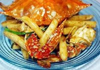 梭子蟹炒年糕(以梭子蟹和年糕为主料的菜品)