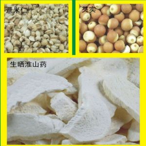 山药薏米芡实粥(以山药、薏米、芡实为原料制作而成)