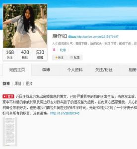 康作如(汪峰第二任妻子)