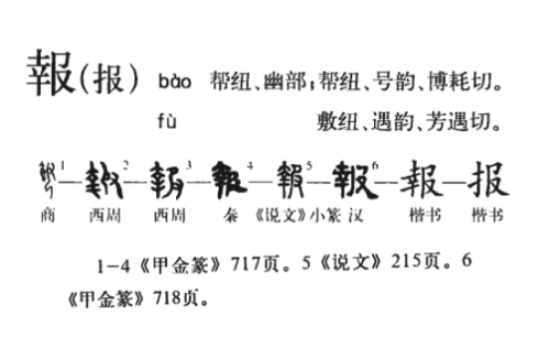 报(汉语汉字)