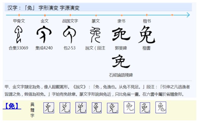 免(汉语汉字)