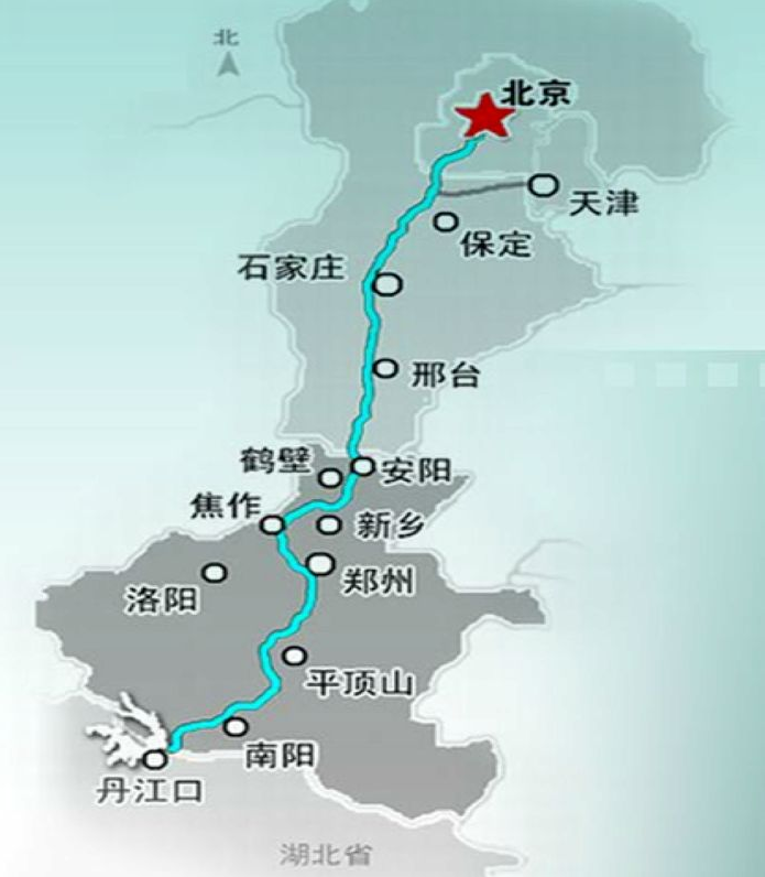 南水北调线路图(南水北调工程的线路流程图)