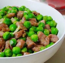 青豆炒肉(以青豆和肉为食材的菜肴)