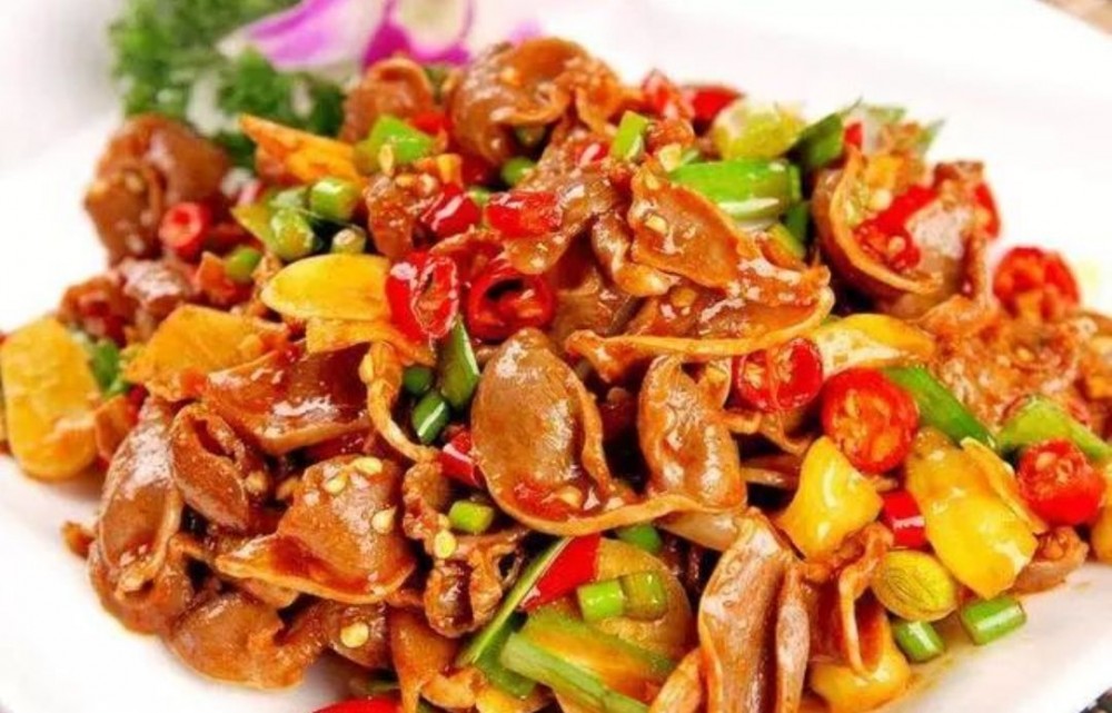 爆炒鸡胗(以鸡胗为主料制作的菜品)