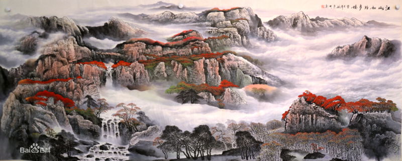 中国国画(中国传统绘画形式)