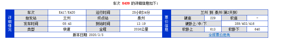 K420(快速旅客列车)