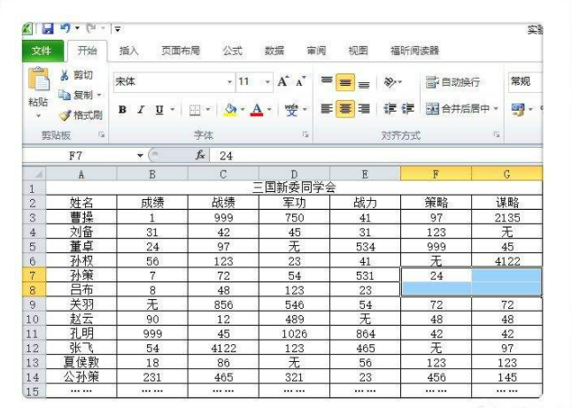 拆分单元格(Office软件表格操作功能)