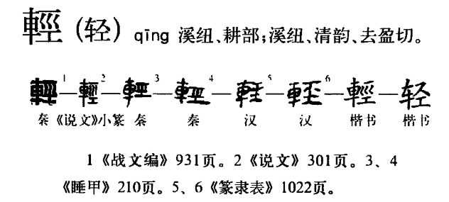 轻(汉语汉字)