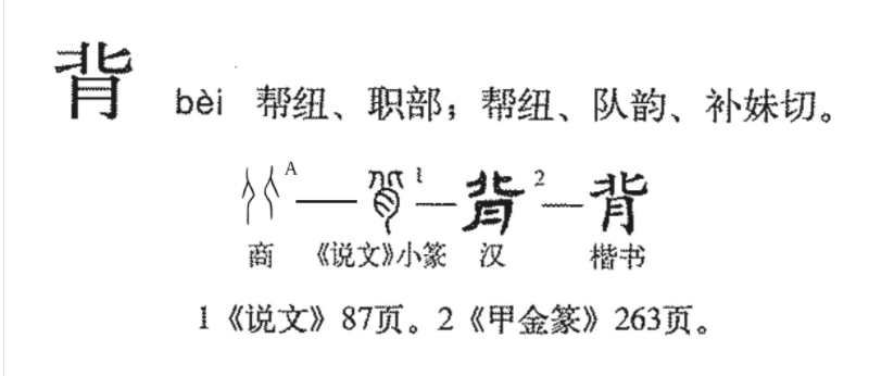 背(汉语汉字)