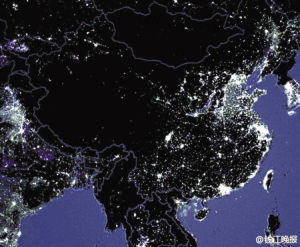 中国夜景卫星图(夜间灯光分布图)
