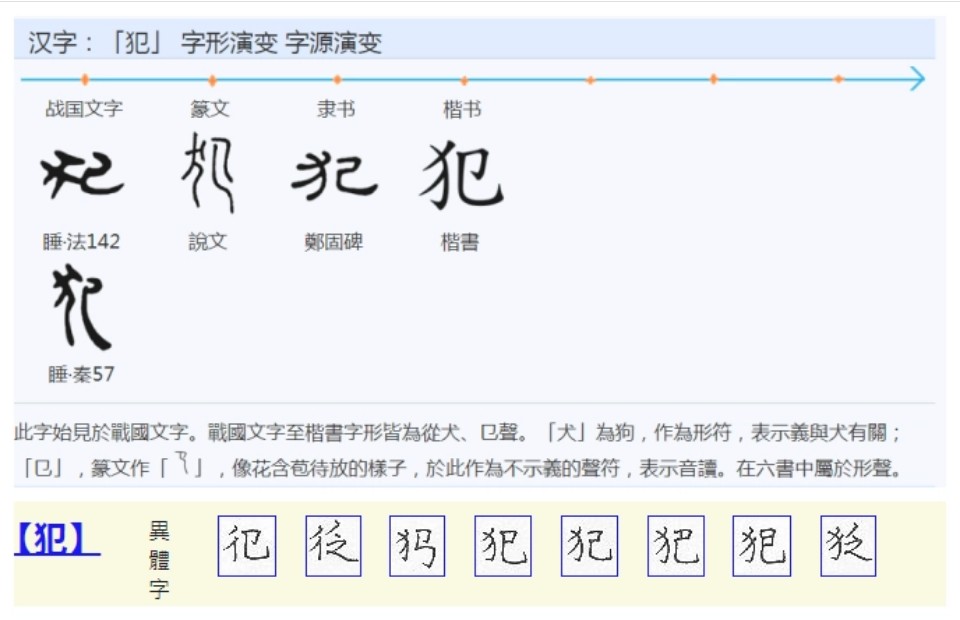 犯(汉语汉字)