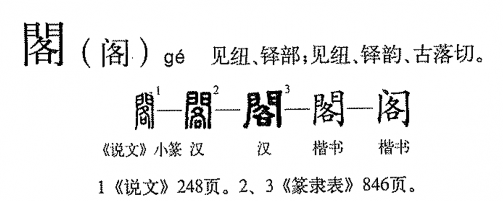 阁(汉语汉字)