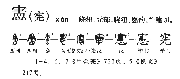 宪(汉语汉字)