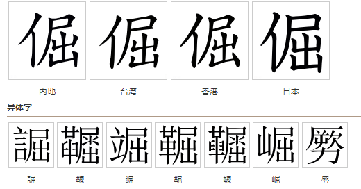 倔(汉语汉字)