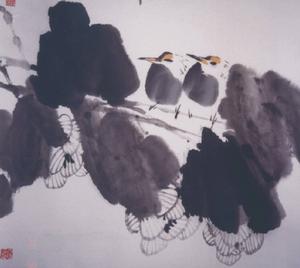 写意画(用简练的笔法描绘景物)