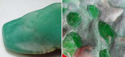 玉髓原石与翡翠原石的区别