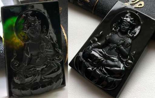 墨翠渡母挂件