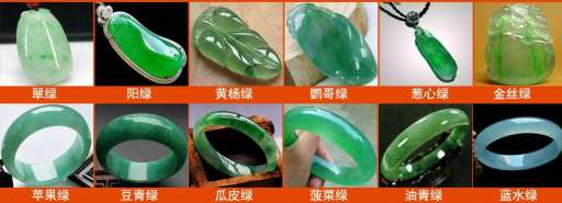 翡翠绿色分类图