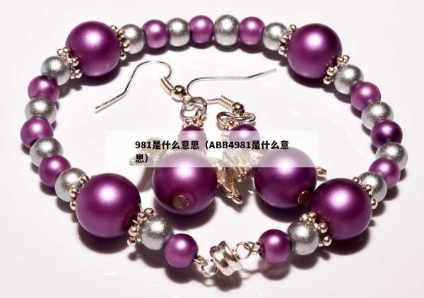 81是什么意思（ABB4981是什么意思）"