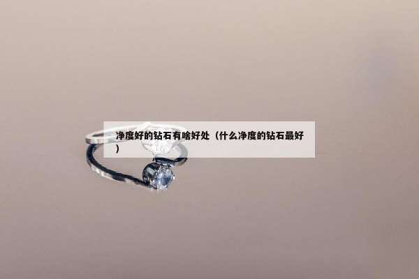 净度好的钻石有啥好处（什么净度的钻石最好）