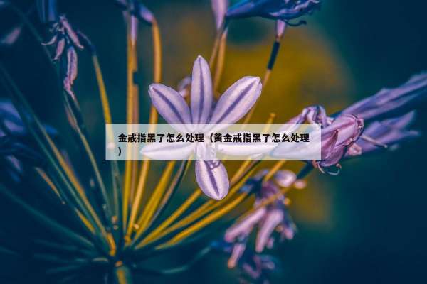 金戒指黑了怎么处理（黄金戒指黑了怎么处理）