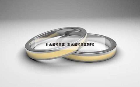 什么是和田玉（什么是和田玉韩料）