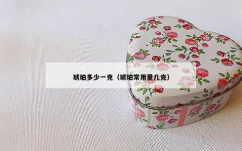 琥珀多少一克（琥珀常用量几克）