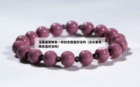 玉里面有棉絮一样的东西是好玉吗（玉石里有棉絮是好玉吗）