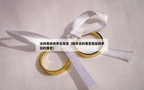 冰种翡翠四季豆寓意（四季豆的寓意翡翠四季豆的寓意）