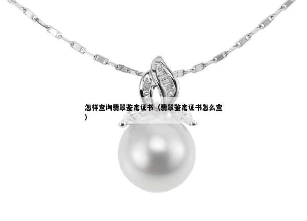 怎样查询翡翠鉴定证书（翡翠鉴定证书怎么查）