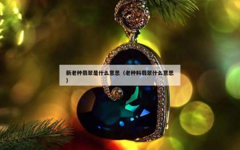 新老种翡翠是什么意思（老种料翡翠什么意思）