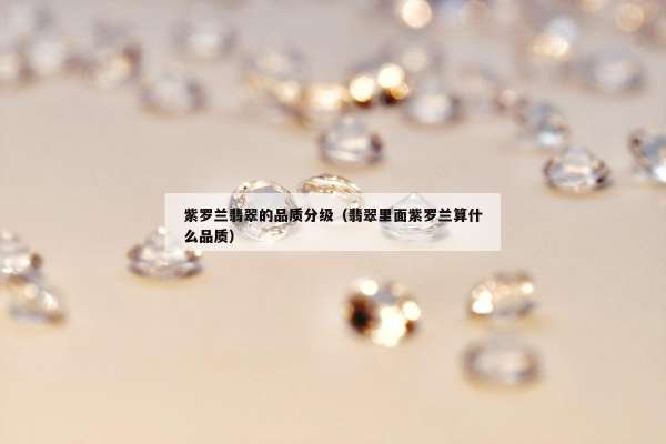 紫罗兰翡翠的品质分级（翡翠里面紫罗兰算什么品质）