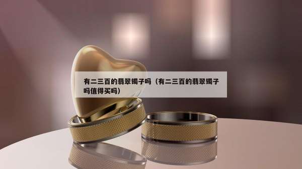 有二三百的翡翠镯子吗（有二三百的翡翠镯子吗值得买吗）