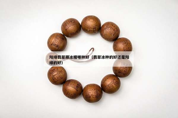 阳绿翡翠跟冰糯哪种好（翡翠冰种的好还是阳绿的好）