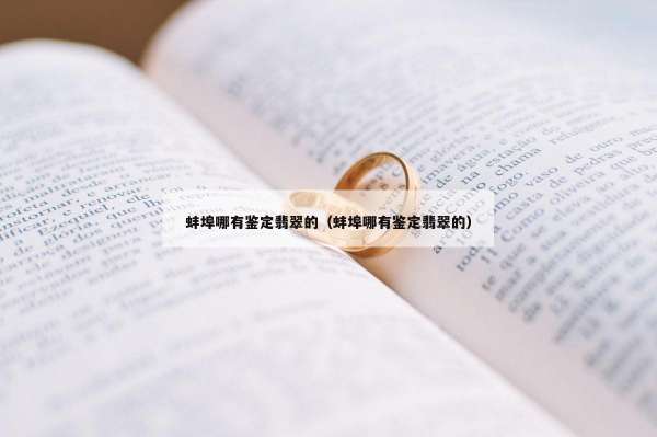 蚌埠哪有鉴定翡翠的（蚌埠哪有鉴定翡翠的）