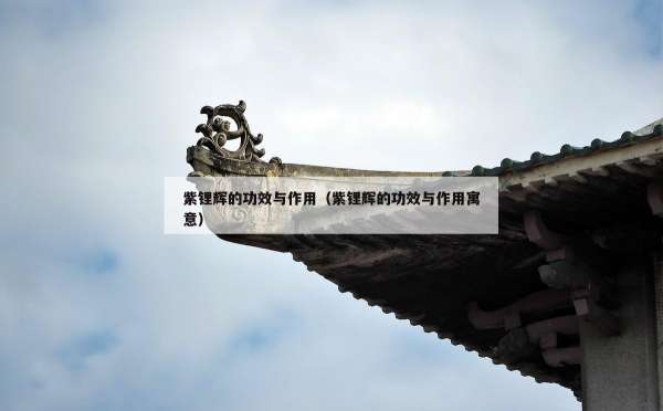 紫锂辉的功效与作用（紫锂辉的功效与作用寓意）