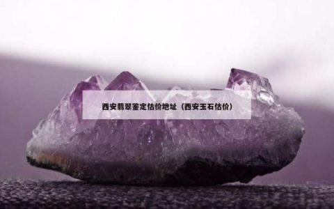 西安翡翠鉴定估价地址（西安玉石估价）