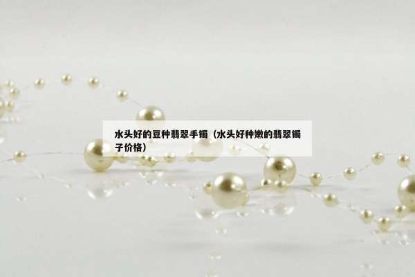水头好的豆种翡翠手镯（水头好种嫩的翡翠镯子价格）